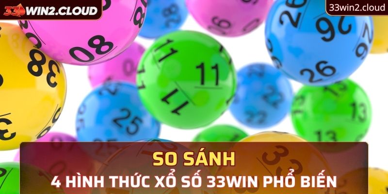 So sánh 4 hình thức xổ số 33Win phổ biến 